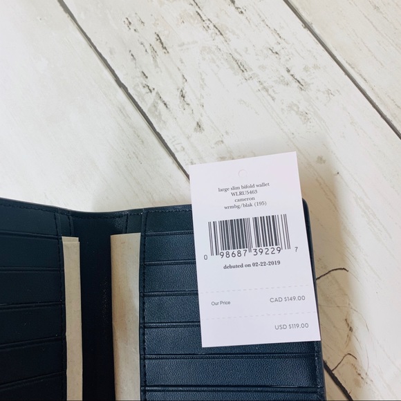 Kate spade large slim bifold wallet Cameron black - Picture 6 of 6